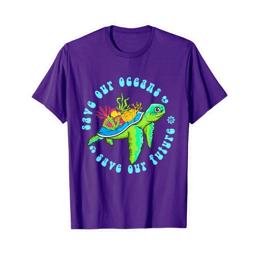 55th Anniversary of Earth Day 2025 Men Women Kids Earth Day Shirt Save Our Oceans Save Our Future Sea Turtle T-Shirt