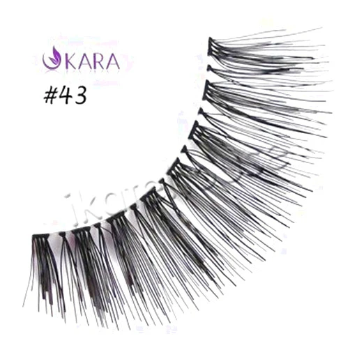 Kara Beauty Human Hair Eyelashes - 43 (Pack of 12)