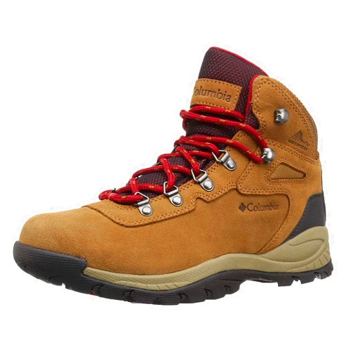 Columbia Women's Newton Ridge Plus Waterproof Amped, Elk/Mountain Red, 9