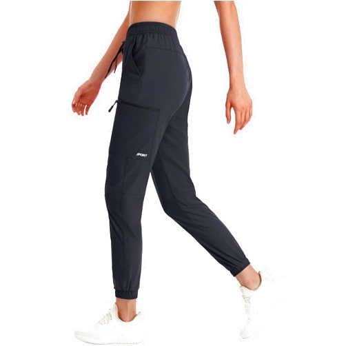 MAGCOMSEN Women's Hiking Cargo Pants Lightweight Quick Dry Water Resistant Jogger Zipper Pockets Outdoor Athletic Casual