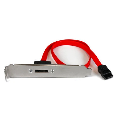 StarTech.com 18in 1 Port SATA to eSATA Plate Adapter - External SATA Plate - 6Gbps eSATA Port - Internal SATA to eSATA Adapter - 18 inch (ESATAPLT18IN)