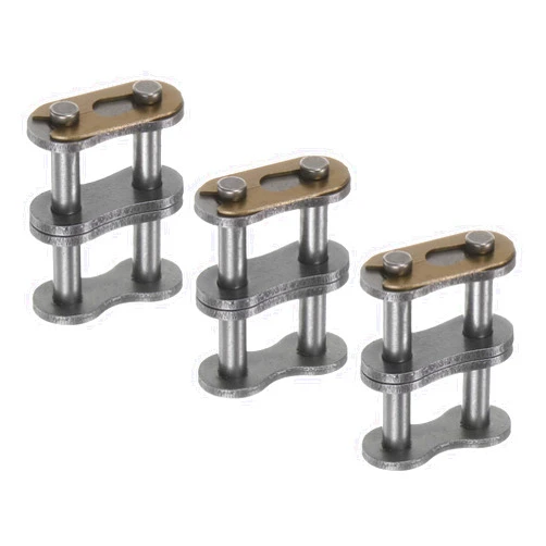uxcell 3Pcs #50-2/10A-2 Double Roller Chain Connecting Links 15.875mm Pitch Carbon Steel Master Connector Link, Chain Master Links for 10A-2/#50-2 Chain