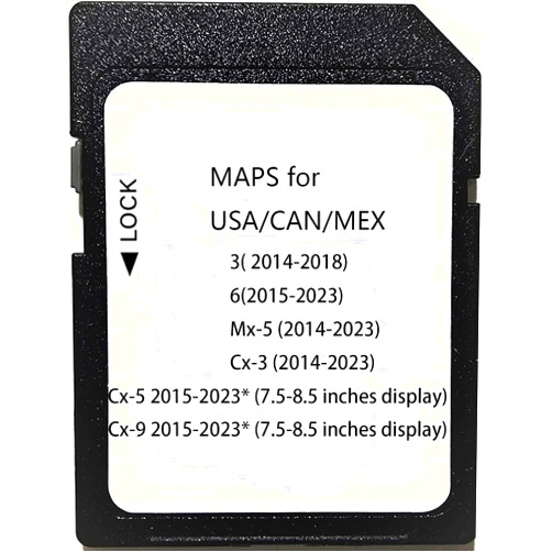 Alpeaken Latest Updated Navigation sd Card Compatible with CX3(2014-2023) CX5(2015-2023) CX9(2015-2023) MX5(2014-2023) M**da 3(2014-2018) M**da6 (2015-2023).USA/CAN/MEX
