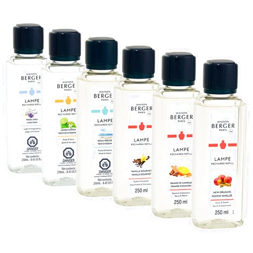 MAISON BERGER - Lampe Berger Fragrance Trio Refill for Home Fragrance Oil Diffuser - 6 x 8.45 Fluid Ounces (6x250 milliliters)
