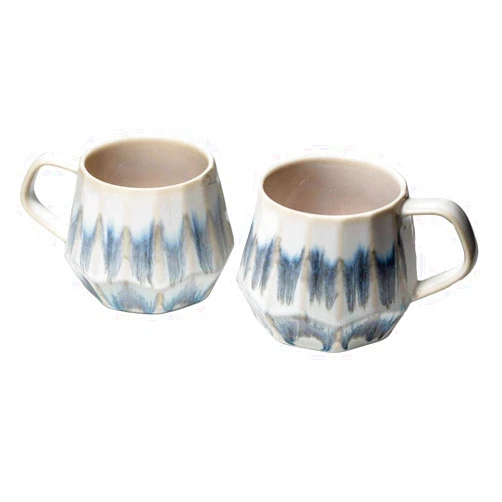 Homvare Porcelain Coffee Mug, Tea Cup, 2 Pack, 10 Ounces, Cream