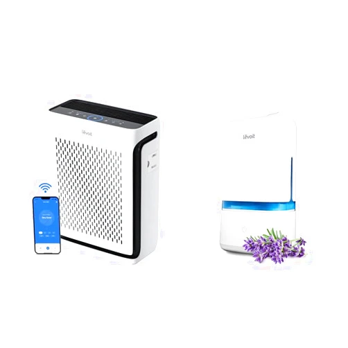 LEVOIT Air Purifiers for Home Large Room Bedroom Up to 1110 Ft² with Air Quality and Light Sensors, & 4L Humidifiers for Bedroom Large Room & Essential Oil Diffuser, Quiet Cool Mist for Home