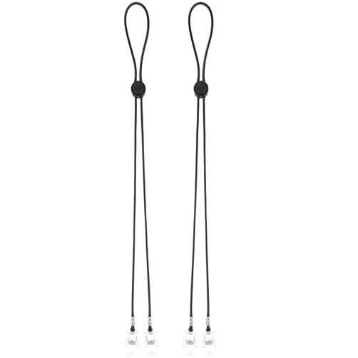 SATINIOR 2 Pieces Adjustable Hat Strap Clips with Cord Locks for Golfing, Fishing and Other Sports
