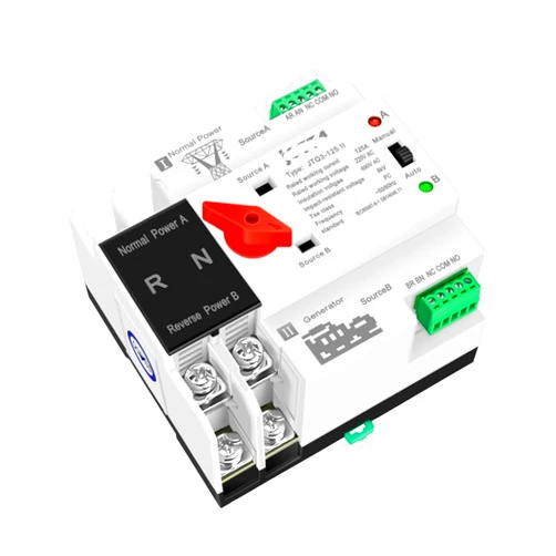 DOLOCSDN W2R-2P/3P/4P 16A 32A 63A 80A 100A 125A 220V ATS automatic transfer switch electrical selector switch dual power switch(2P)