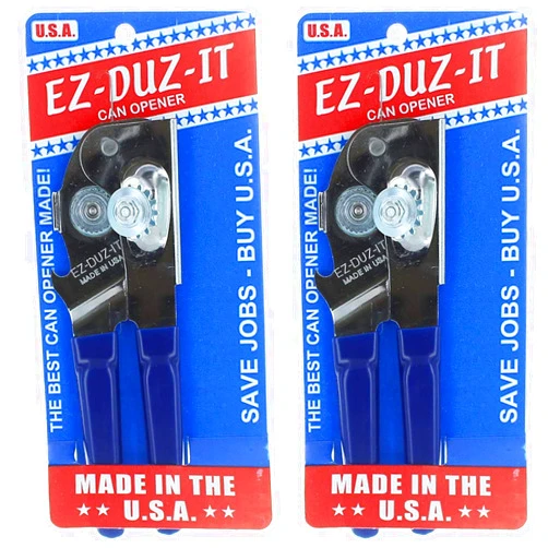 EZ-DUZ-IT Can Opener, (Blue) 2 Pack