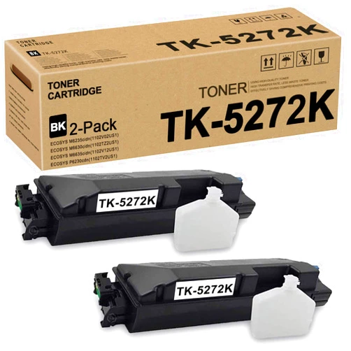 RUYY TK5272 TK-5272 TK-5272K 1T02TV0US0 Toner Cartridge Replacement for Kyocera ECOSYS M6630cidn (1102TZ2US1) M6635cidn (1102V12US1) P6230cdn (1102TV2US1) Toner Kit Printer（2 Pack, Black）