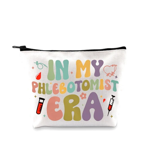 GJTIM Phlebotomy Technician Nurse Gift Hematologist Medical Technologist Zipper Pouch In My Phlebotomist Era Makeup Bag (Phlebotomist Era Bag)