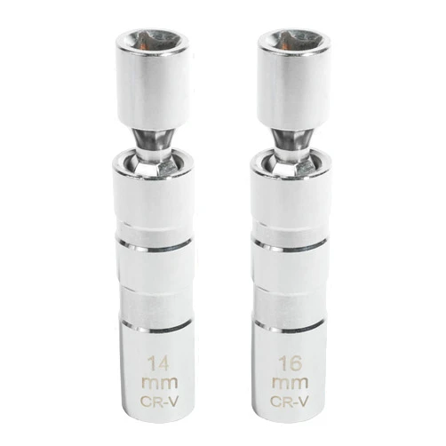 Bylikeho Spark Plug Socket Set,14mm&16mm Magnetic Swivel Spark Plug Socket,Car Accessories Thin Wall 3/8