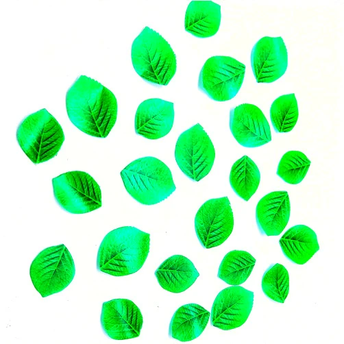 Crystalyhj 45pcs Edible Green Leaves Cake Decorations Edible Wafer Paper Rice Paper Wedding Cake Cupcake Toppers Decoration Birthday Party Mix Size