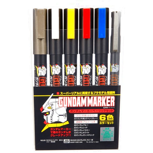 Gundam Marker GSI Creos Gundam Marker Basic Set (6 Markers)