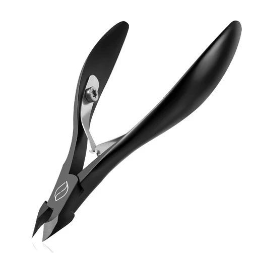 FERYES Cuticle Cutters 1/2 Jaw - Professional Stainless Steel Cuticle Clippers Nail Cuticle Remover Tool, Nail Dead Skin Clipper - BLACK