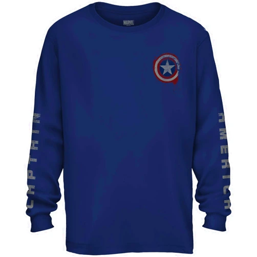 Marvel Avengers Captain America Shield Avengers Long Sleeve Adult T-Shirt