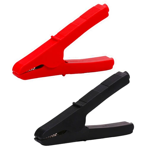 Fielect 2Pcs 100A Heavy-Duty Insulated Alligator Clips,Battery Crocodile Electrical Test Clamps,Battery Charger Clamp for Car Auto Vehicle Boat Red and Black