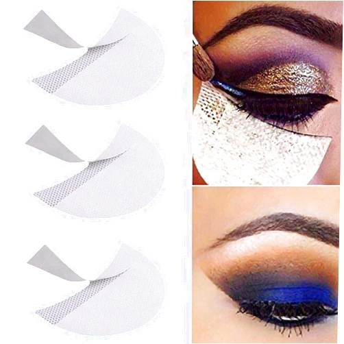 OSGP Eyeshadow Stencils Makeup Tape 100 Pcs Eyeshadow Shield, Professional Lint Free Under Eye Eyeshadow Gel Pad Patches Eyeliner Tape For Eyelash Extensions, Lip Makeup