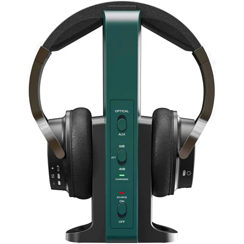 Mersoco Wireless Headphones for TV Watching with 2.4G Digital RF Transmitter Charging Dock Hi-Fi Soft Over-Ear Headset Ideal for Seniors or own Zone,Easy Plug and Play 160ft Range No Audio Delay Gifts