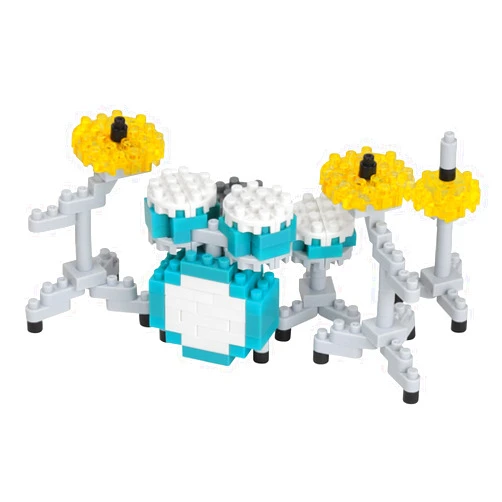 KAWADA nanoblock - Instruments - Drum Set, Collection Series Building Kit
