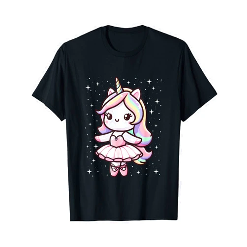 Crazy Cool Extreme Cute Ballerina Gifts And Ideas Ballet Dancer Unicorn Tee for Girls Women Rainbow Ballerina T-Shirt