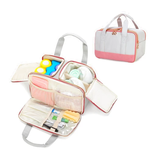 Damero Wearable Breast Pump Bag Compatible with Elvie Breast Pump and Most Medela Electronic Pumps, Tote Bag for Wearable Breast Pump, Pump Parts and Ice Pack, Patent Design