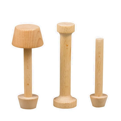 KVMORZE 3Pcs Tart Tamper Set, Portable Wooden Double Side Pie Pastry Dough Tamper, Wooden Egg Tart Mold, DIY Cake Pastry Tools for Egg Tart, Pasta, Cheesecakes and Dessert Baking