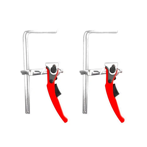 QWORK Ratcheting Table Clamp, 2 Pack Quick Release Bar Clamp with 6-5/16