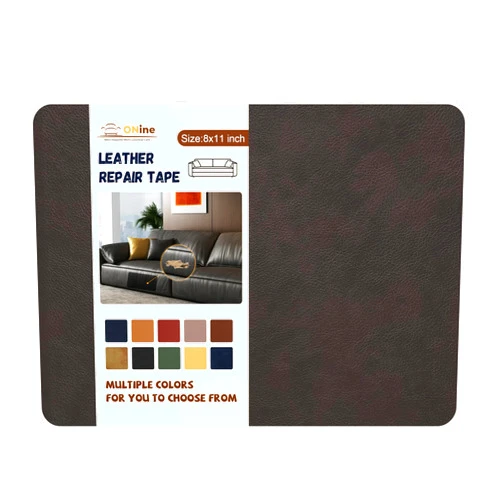ONine Leather Repair Patch，Self-Adhesive Couch Patch，Multicolor Available Scratch Leather 8X11 Inch Peel and Stick for Sofas, Car Seats Hand Bags Jackets(New Dark Brown)