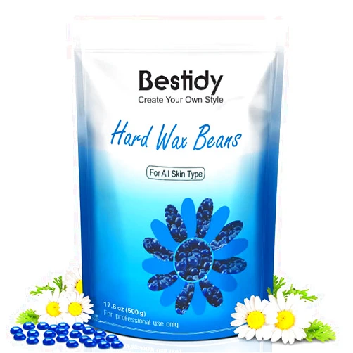 Bestidy Wax Beads, Bagged 500g/1.1lb/17.6oz, Waxing beans for Hair Removal, Women Men, Home Waxing for All Body and Brazilian Bikini Areas (500g)