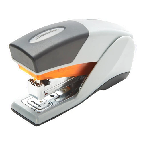 Swingline Stapler, Desktop Stapler, Compact Size, 25 Sheet Capacity, Optima 25 Reduced Effort, Orange/Gray (66412)