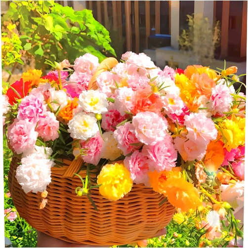 Wivolibe 5000+ Mixed Moss Rose Seeds for Planting - Portulaca Grandiflora Seeds Tropical Ground Cover Plant Seeds - Heat & Drought Tolerant