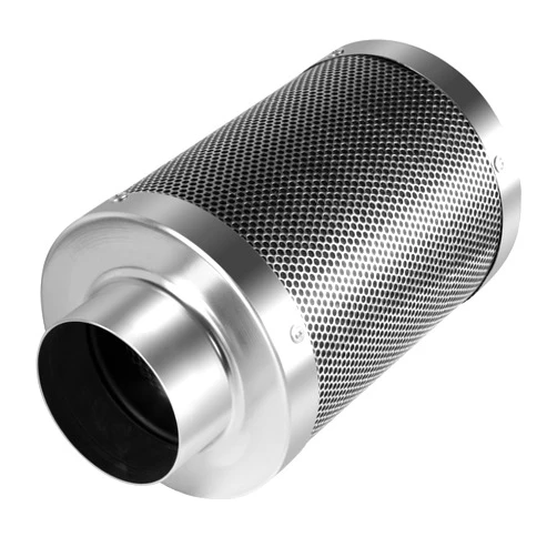 InfiniPower 4 Inch Air Carbon Filter, with Australia Virgin Charcoal Smell Control for Inline Duct Fan, Grow Tent, Prefilter Included, Reversible Flange 4