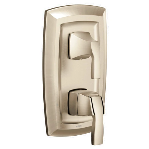 Moen Voss Brushed Nickel M-CORE 3-Series 2-Handle Shower Trim with Integrated Transfer Valve, Valve Required, UT3611BN