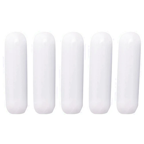 Kqcibz 5 Pcs 25mm(1 Inch) PTFE Magnetic Stirrer Mixer Stir Bar,White Color,Laboratory Bar,Stir Plate Bar,7mm25mm Stir Bars