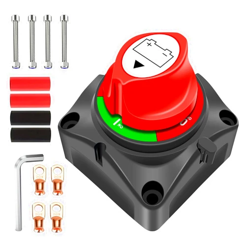 GOGONFLY Battery Disconnect Switch 12V-48V DC 275A Battery Power Master Isolator Shut Off Switch for Marine Boat Car Truck Camper RV Trailer