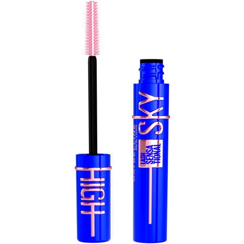 Maybelline Lash Sensational Sky High Washable Mascara, Volumizing, Lengthening, Defining, Curling, Multiplying, Buildable Mascara Make Up Formula, Blue Mist, 1 Count