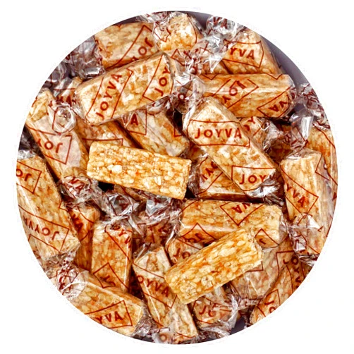 The Hampton Candy Company Sesame Crunch Bars, 2 Pound Bulk Bag, Individually Wrapped Honey Candy Bars, The Hampton Popcorn & Candy Company