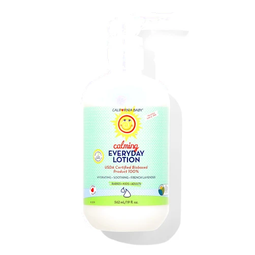 California Baby Calming Lotion | 100% Plant-Based | Soothing Baby Lotion for Sensitive Skin | Lavender Kids Lotion | Allergy Friendly | Organic Calendula + Aloe Vera | 562 mL / 19 fl. oz.