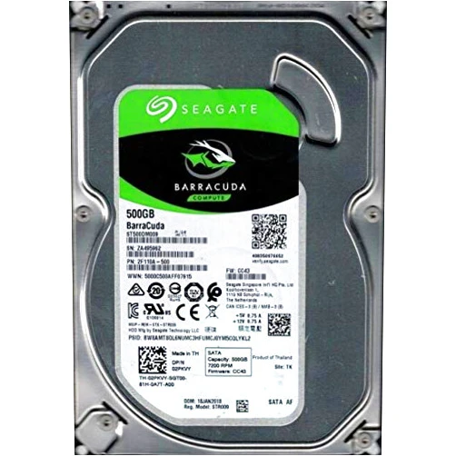 Seagate Barracuda ST500DM009 500 GB Hard Drive - SATA (SATA/600) - 3.5
