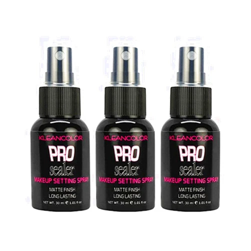 KleanColor Pro Sealer Makeup Setting Spray - Matte Finish, Set of 3