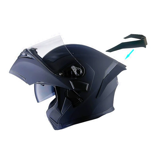 1Storm Motorcycle Modular Full Face Helmet Flip up Dual Visor Sun Shield: HB89 Matt Black; Size XL