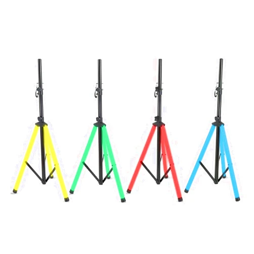 Alphasonik Universal 6 Feet Adjustable Height 35mm Tripod DJ Speaker Stand w/Variable LED Lights Constructed with Heavy Duty Durable Steel and Lightweight for Easy Mobility Safety PIN Screw Locks