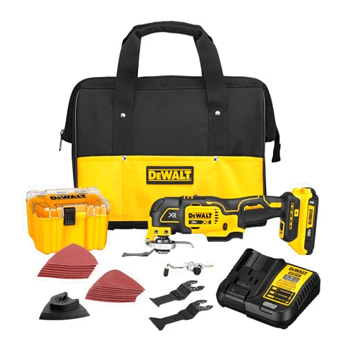 DEWALT 20V MAX XR Multi-Tool Kit, Oscillating Tool, 6-Speed, Quick Blade Change for Multi-Tool Needs, Cordless (DCS356D1)