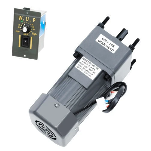 AGULIUM 250W Electric Single-Phase Gear Motor AC High Torque Motor Reversible Gear Motor with Variable Speed Adjustable Controller Governor Geared Motor 110V