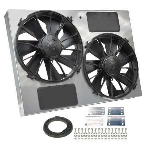 Derale Performance 16927 Gray/Black High Output Dual Radiator Fan