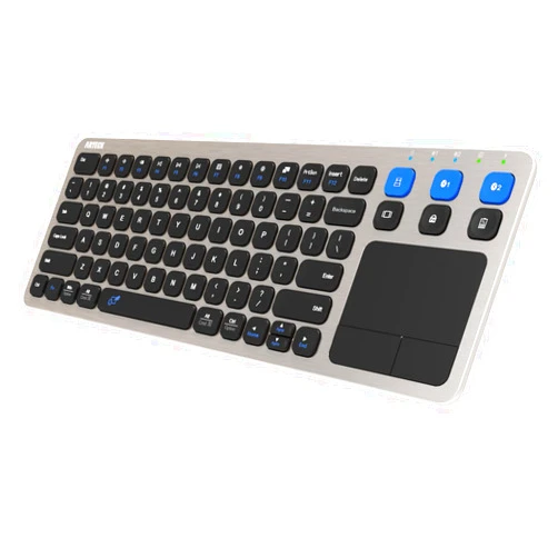 Arteck Universal 2.4G Wireless and Bluetooth Touch TV Keyboard Multi-Device with Easy Media Control and Build-in Touchpad Keyboard for Smart TV, TV Box, TV-Connected Computer, Mac, HTPC