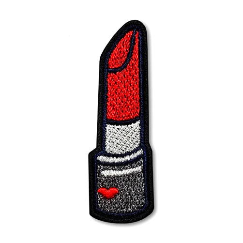 PatchDeeDee Sexy Red Lipstick Pretty Cosmetic Make Up Girls Lady Mouth Cute Iron on Sew on Embroidered Applique Patch for Clothing