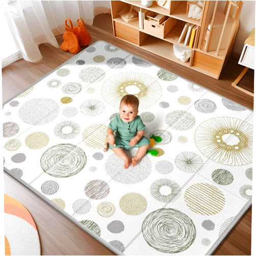 PIGLOG 79x71 Baby Play Mat, Extra Large Baby Play Mat for Floor, Foldable Play Mats, Waterproof, Thick, Non-Toxic, Reversible Baby Floor Mat, Safe for for Babies, Infants and Toddlers, Indoor/Outdoor Use
