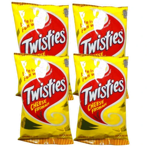 FIJIAN MADE FIJI Twisties Cheese (Pack Of 4 x 250g EA) Unique CHEESE Flavor Snack, Family Size Bag, Imported from FIJI... FijiProduct.com